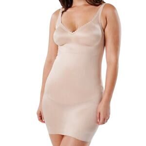 Ruby Ribbon V-Neck Sheer Slip Pale Style 3041 Size 38
